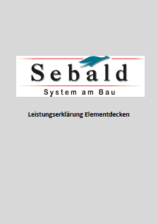 Leistungserklärung Elementdecke